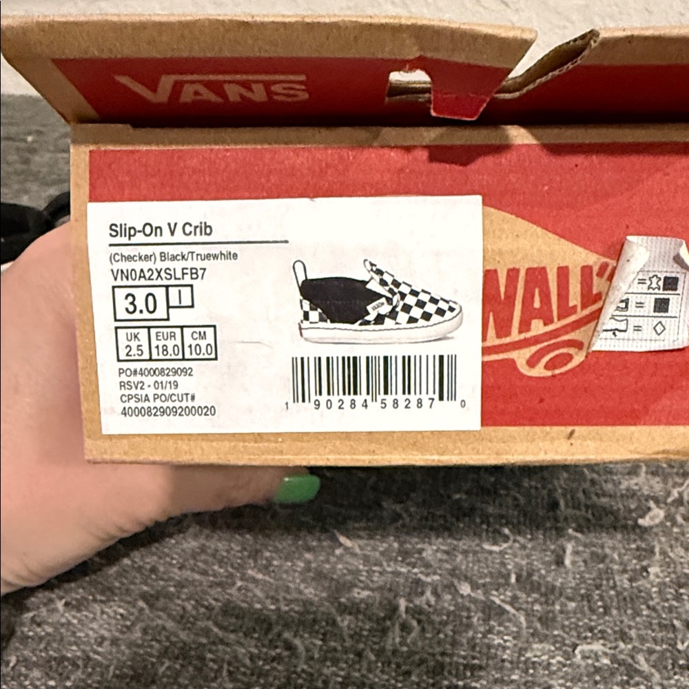 Vans Kids Slip-On Sneakers - Black & White Checkerboard - Picture 4 of 4